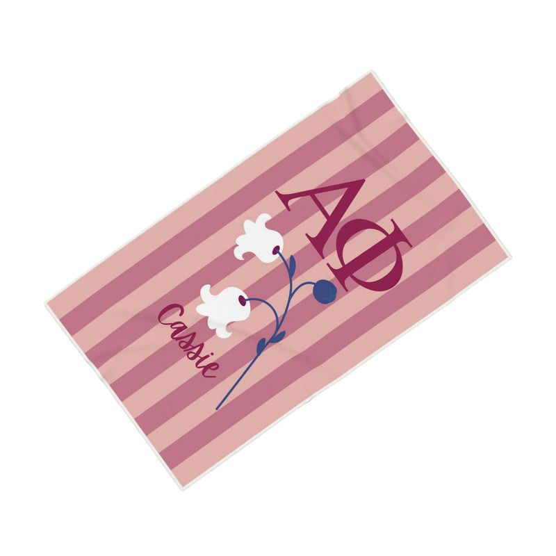 Alpha Phi Personalized Lily Beach Towel - Ivy Society