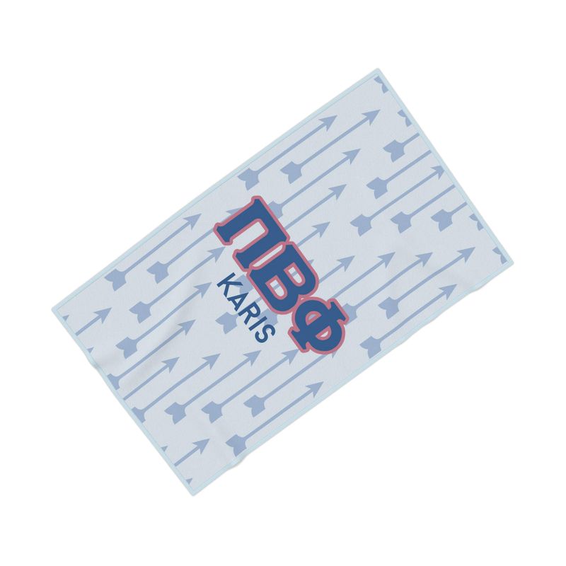 Pi Beta Phi Personalized Arrow Beach Towel - Ivy Society