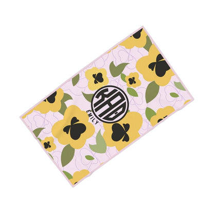 Kappa Alpha Theta Personalized Monogram Pansy Beach Towel - Ivy Society