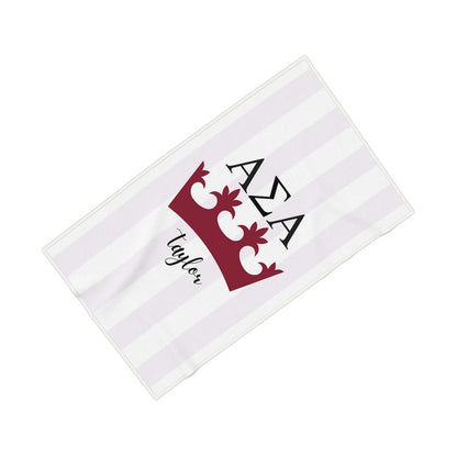 Alpha Sigma Alpha Personalized Crown Beach Towel - Ivy Society