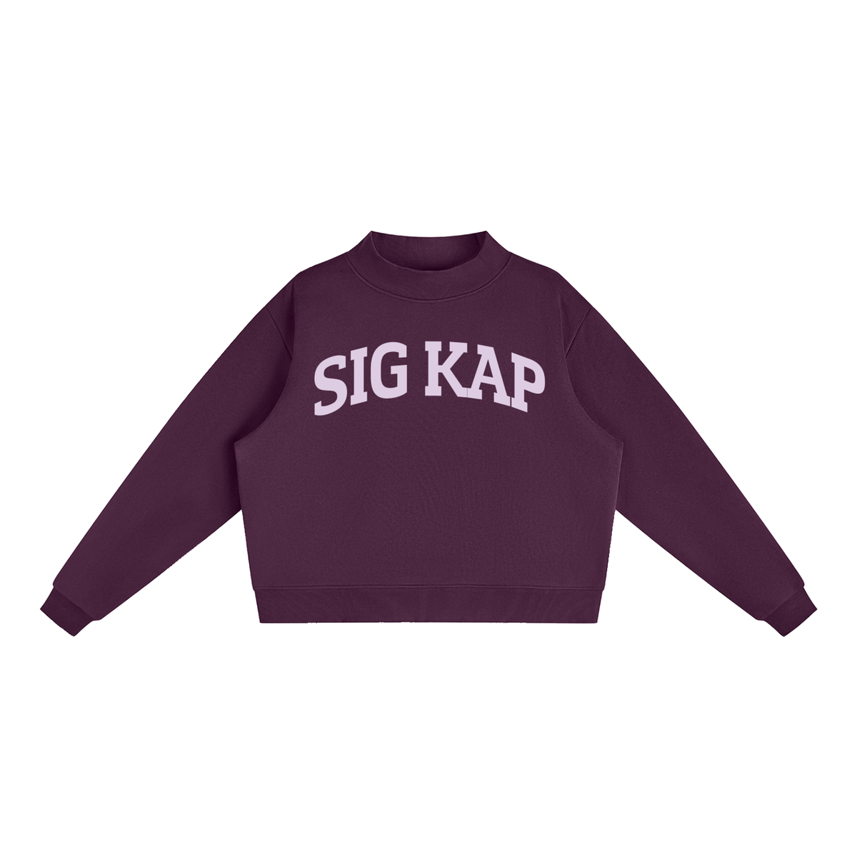 Sigma Kappa Purple Mock Neck Sweatshirt
