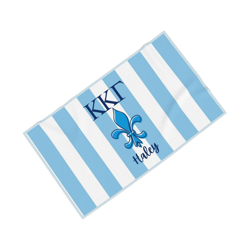 Kappa Kappa Gamma Personalized Beach Towel - Ivy Society