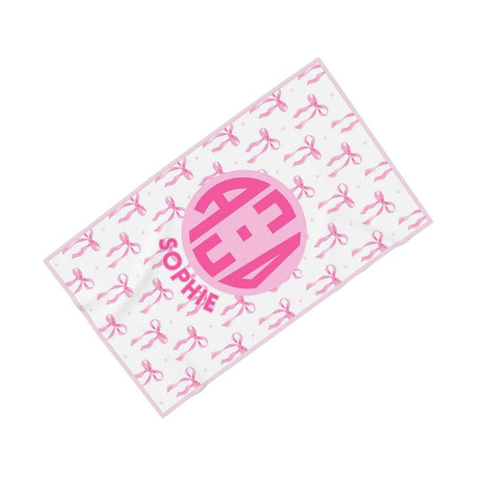 Alpha Xi Delta Personalized Bow Beach Towel