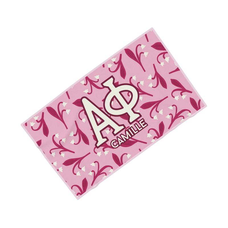Alpha Phi Personalized Lily Beach Towel - Ivy Society