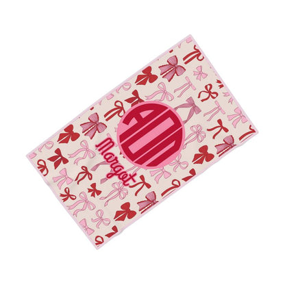 Alpha Omicron Pi Personalized Bow Beach Towel - Ivy Society