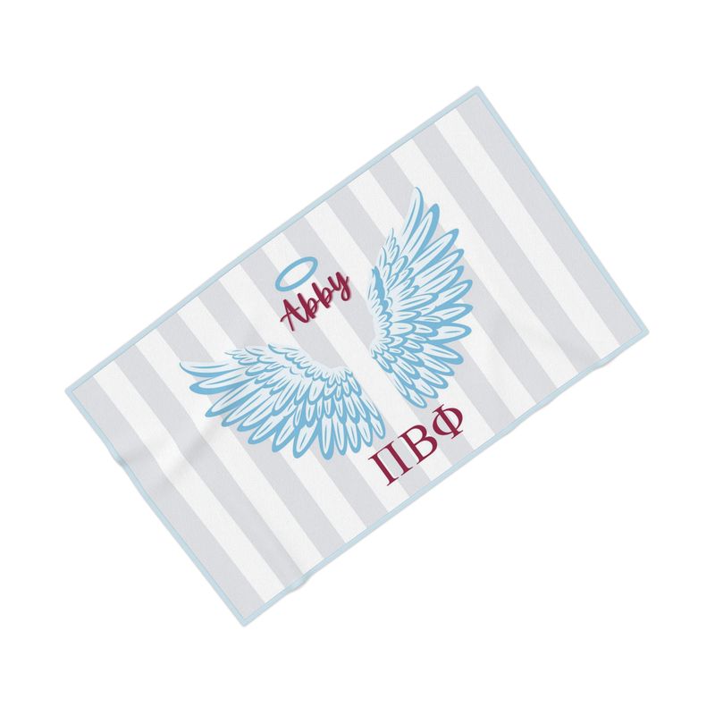 Pi Beta Phi Personalized Angel Wings Beach Towel - Ivy Society