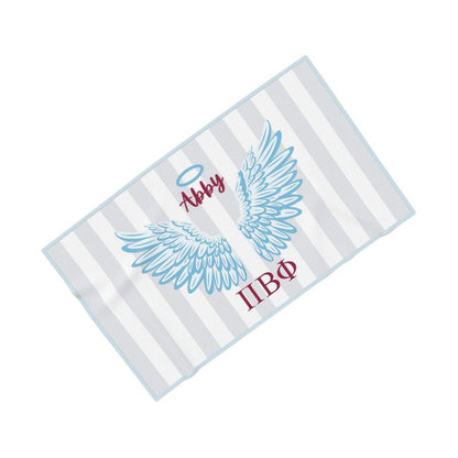 Pi Beta Phi Personalized Angel Wings Beach Towel - Ivy Society
