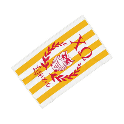 Chi Omega Personalized Owl Beach Towel - Ivy Society
