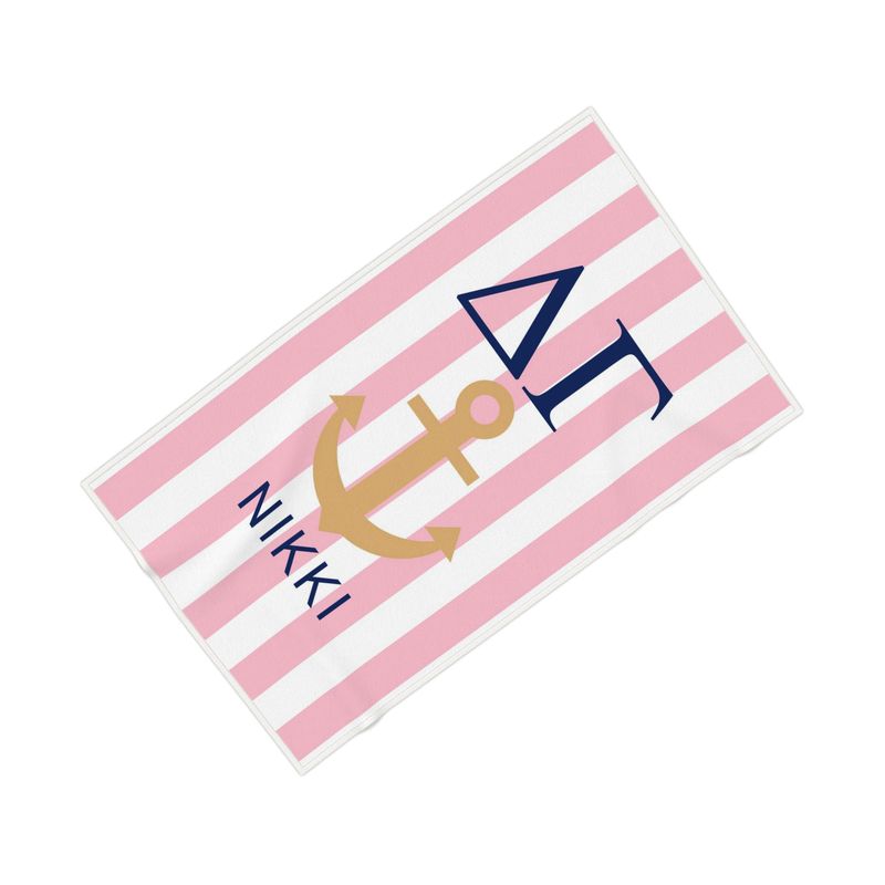 Delta Gamma Personalized Anchor Beach Towel - Ivy Society