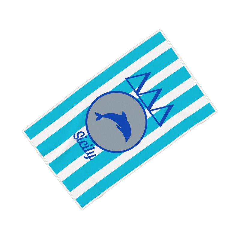 Tri Delta Personalized Dolphin Beach Towel - Ivy Society