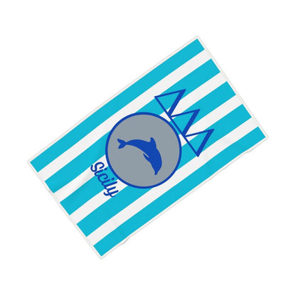 Tri Delta Personalized Dolphin Beach Towel - Ivy Society
