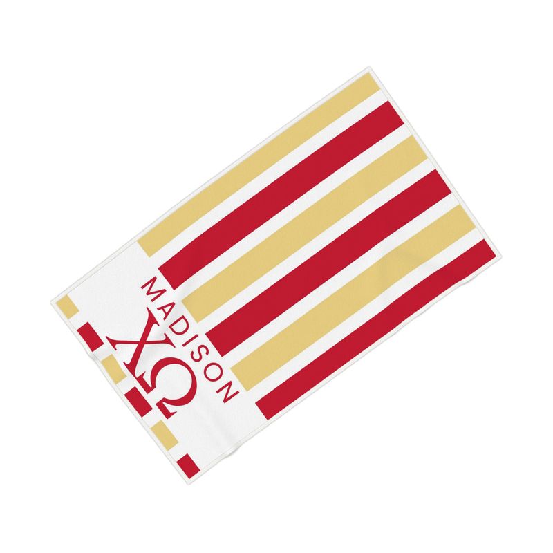 Chi Omega Personalized Stripe Beach Towel - Ivy Society