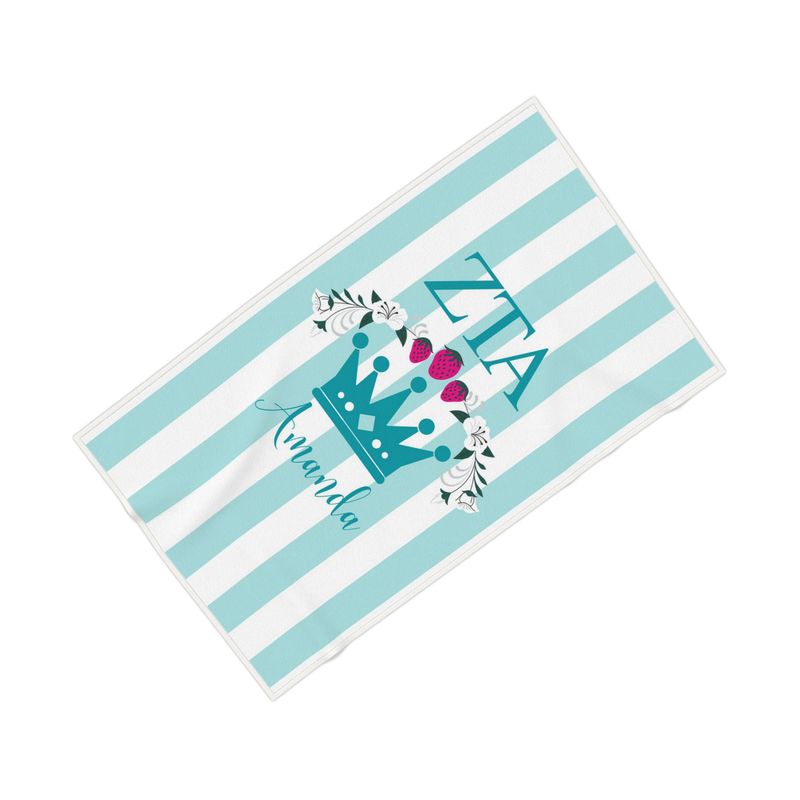 Zeta Tau Alpha Personalized Crown beach Towel - Ivy Society