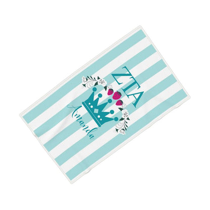 Zeta Tau Alpha Personalized Crown beach Towel - Ivy Society