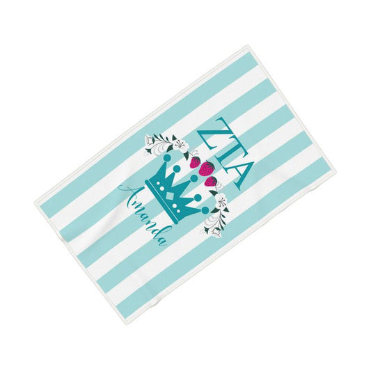 Zeta Tau Alpha Personalized Crown beach Towel - Ivy Society
