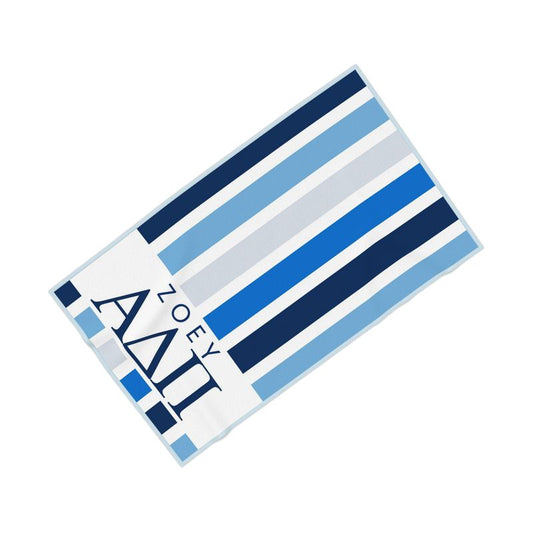 Alpha Delta Pi Personalized Stripe Beach Towel