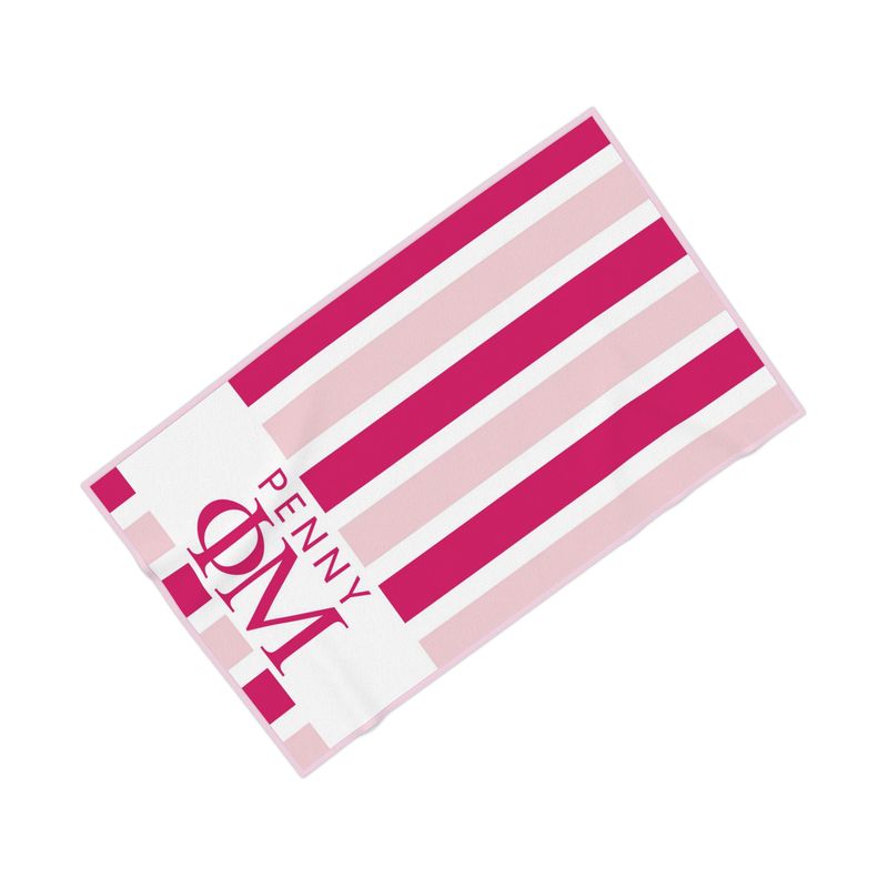 Phi Mu Personalized Stripe Beach Towel - Ivy Society