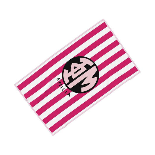 Phi Mu Personalized Cabana Stripe Beach Towel - Ivy Society
