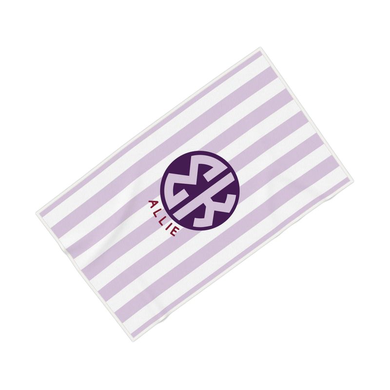 Sigma Kappa Personalized Cabana Stripe Beach Towel - Ivy Society
