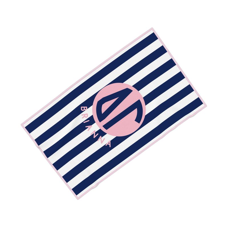 Delta Gamma Personalized Cabana Stripe Beach Towel - Ivy Society