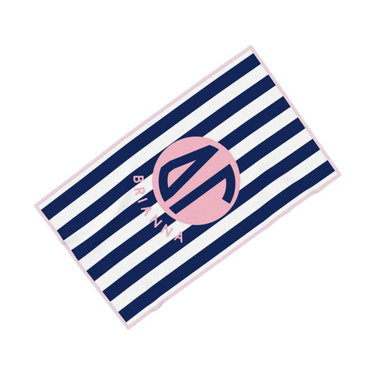 Delta Gamma Personalized Cabana Stripe Beach Towel - Ivy Society
