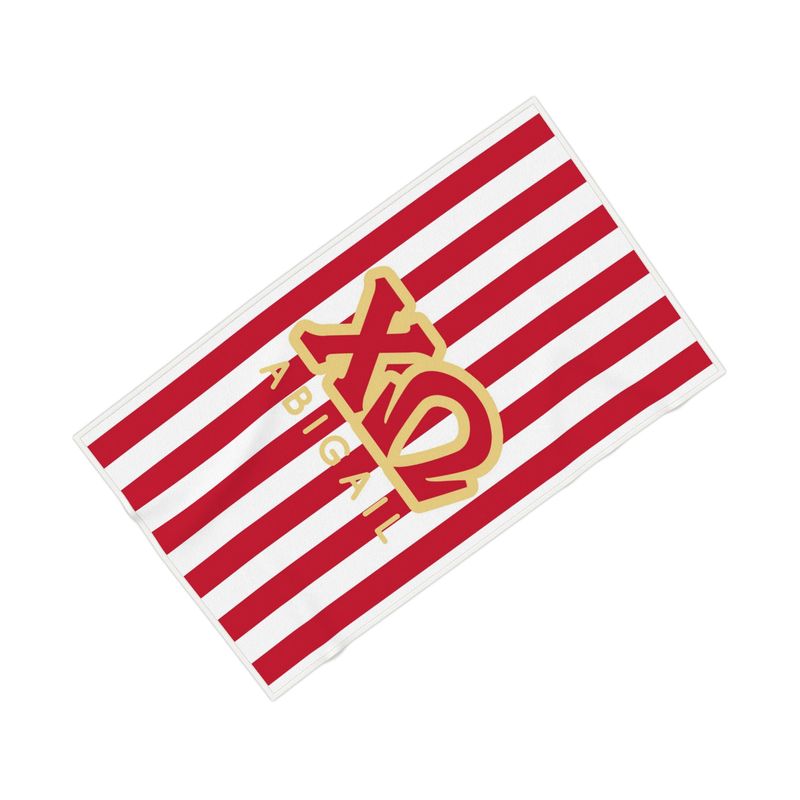 Chi Omega Personalized Cabana Stripe Beach Towel - Ivy Society