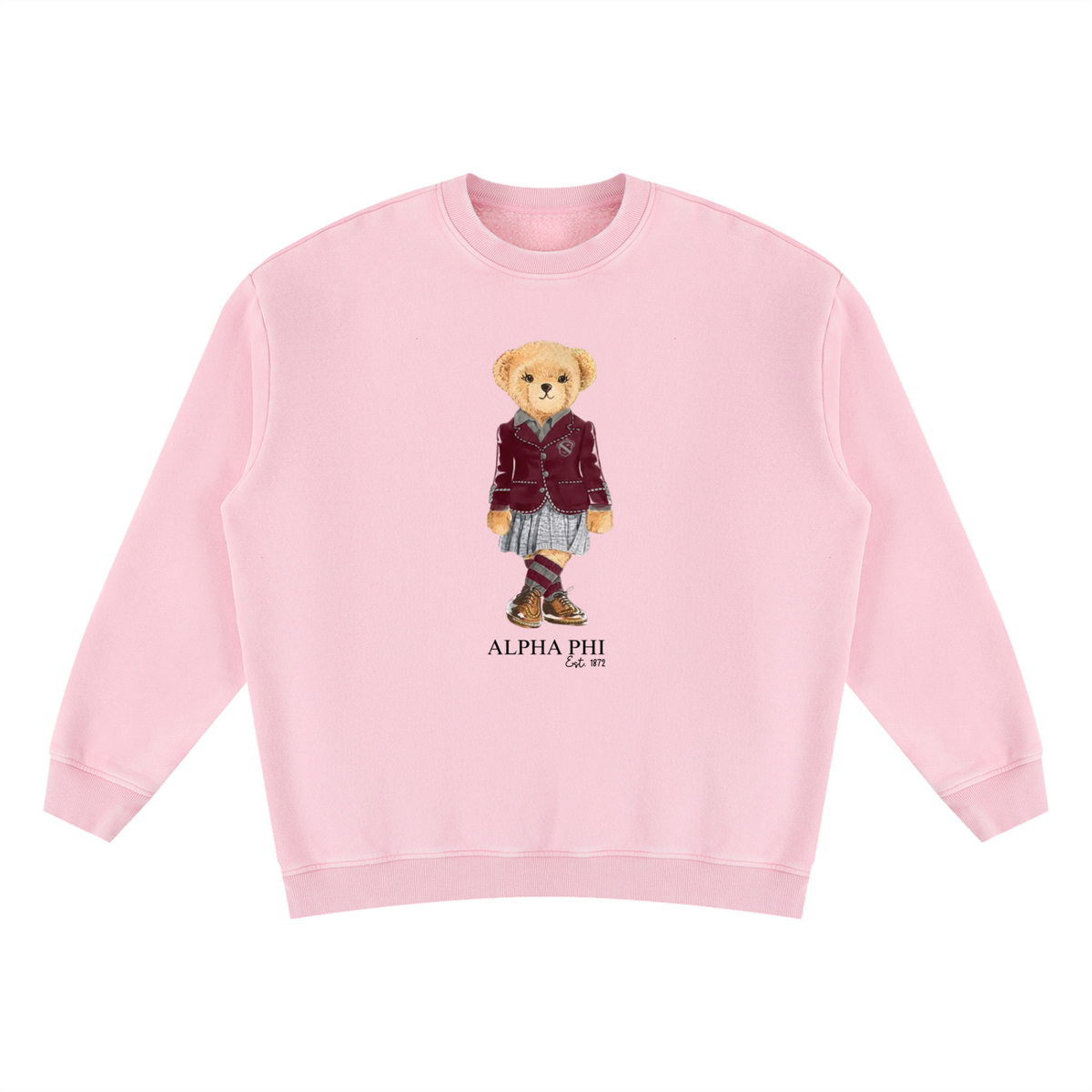 Alpha Phi Sorority Bear Vintage Wash Sweatshirt