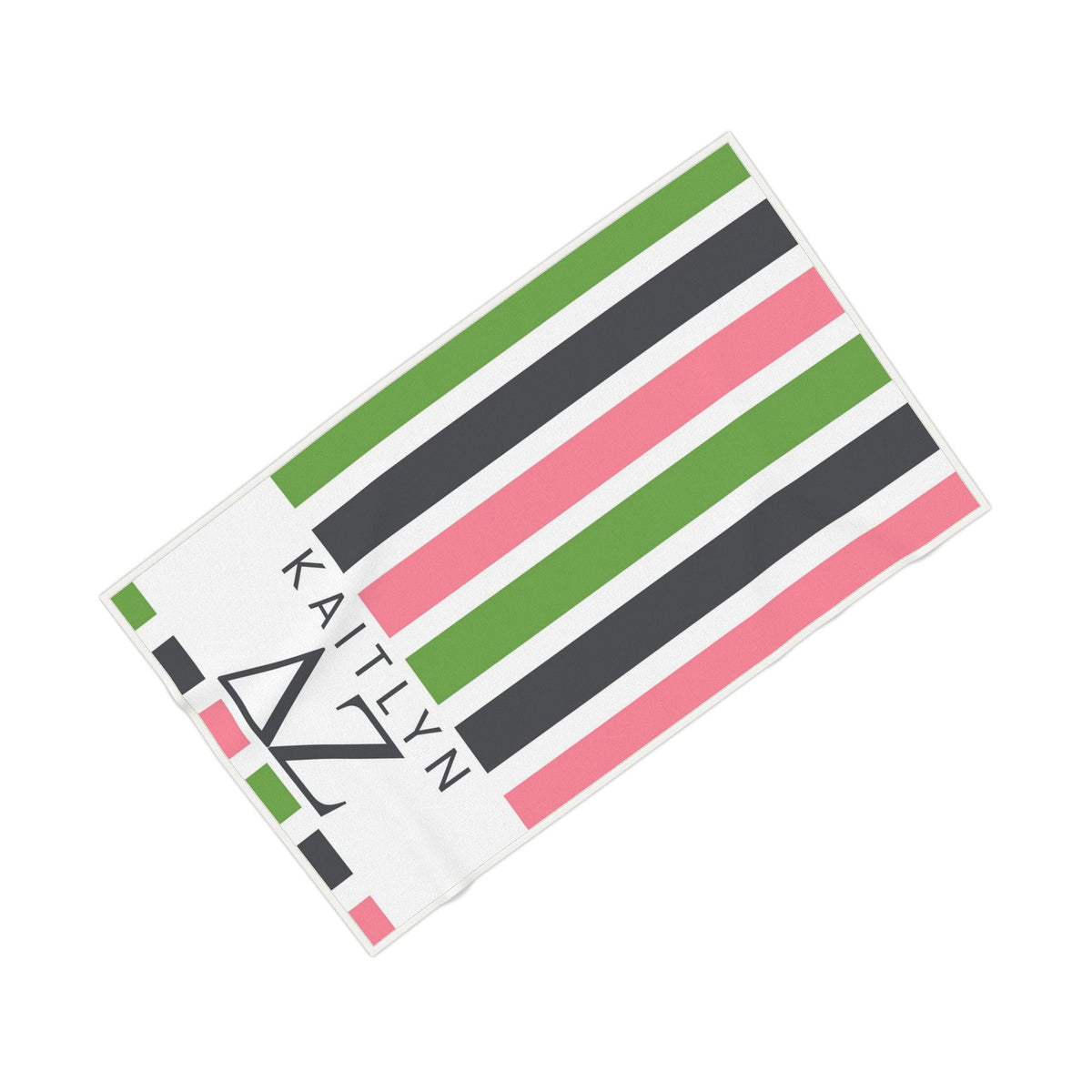 Delta Zeta Personalized Stripe Beach Towel