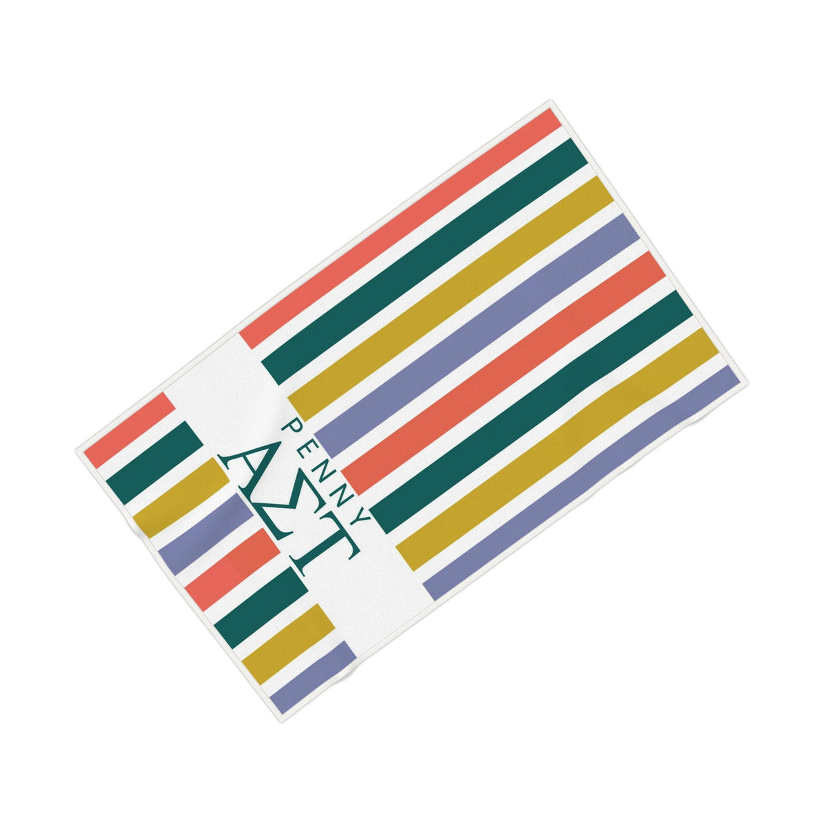 Alpha Sigma Tau Personalized Stripe Beach Towel