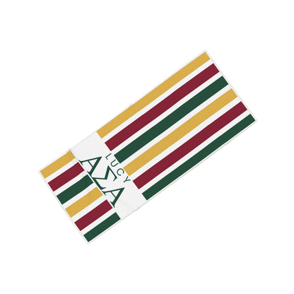Alpha Sigma Alpha Personalized Stripe Beach Towel