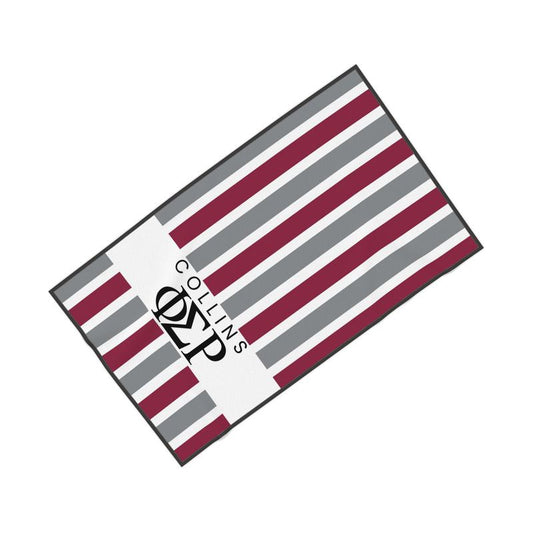 Phi Sigma Rho Personalized Stripe Beach Towel - Ivy Society