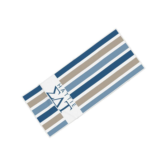 Sigma Delta Tau Personalized Stripe Beach Towel - Ivy Society