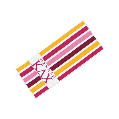 Kappa Delta Chi Personalized Stripe Beach Towel
