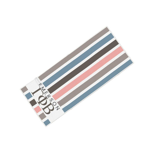 Gamma Phi Beta Personalized Stripe Beach Towel - Ivy Society