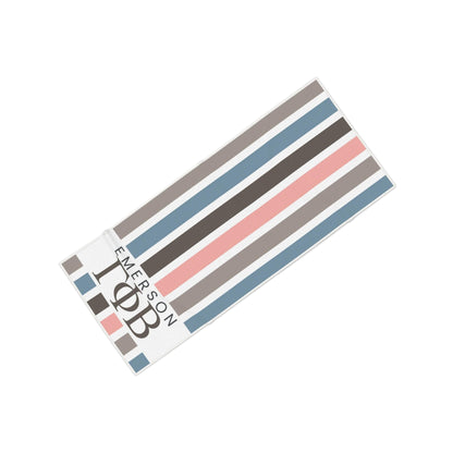 Gamma Phi Beta Personalized Stripe Beach Towel