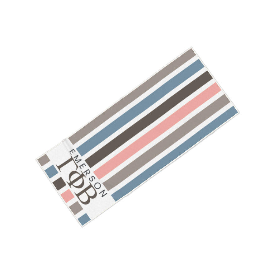 Gamma Phi Beta Personalized Stripe Beach Towel - Ivy Society