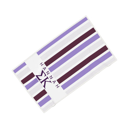 Sigma Kappa Personalized Stripe Beach Towel