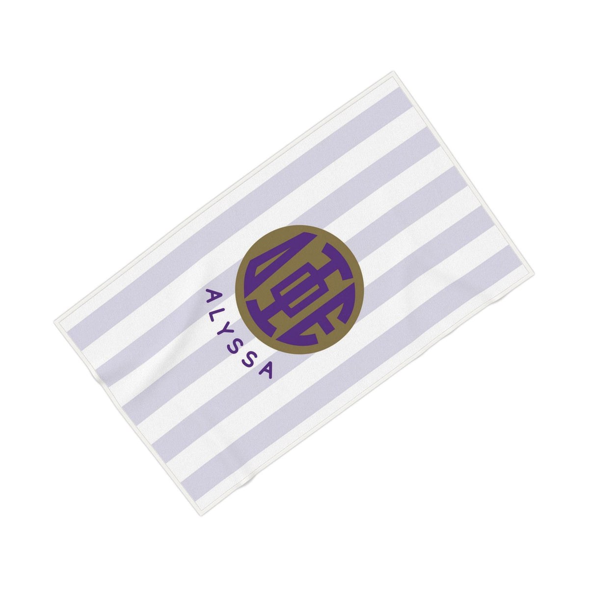 Delta Epsilon Phi Personalized Stripe Beach Towel