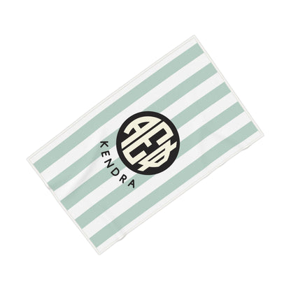 Alpha Epsilon Phi Personalized Stripe Beach Towel