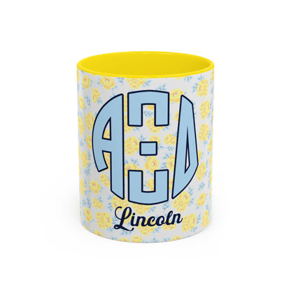 Alpha Xi Delta Personalized Flower Mug - Ivy Society