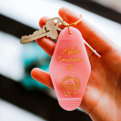 Phi Mu Motel Keychain