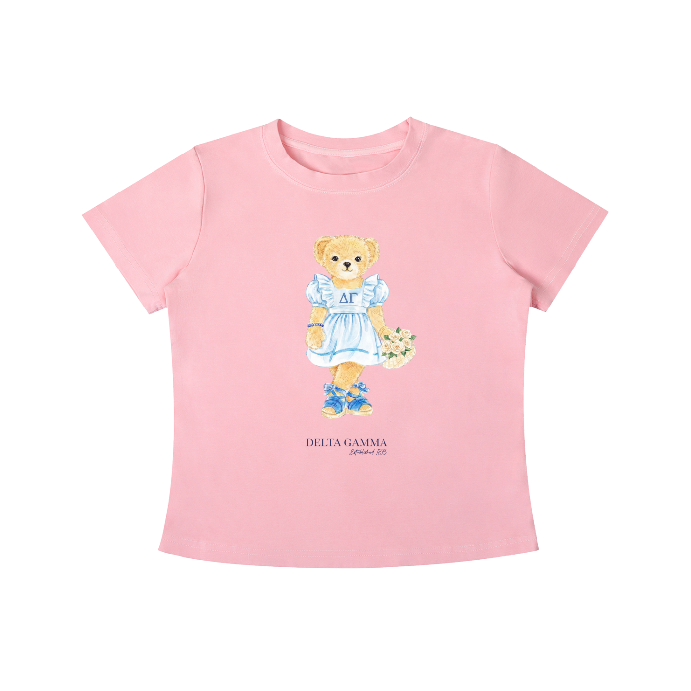 Delta Gamma Flower Bear T Shirt
