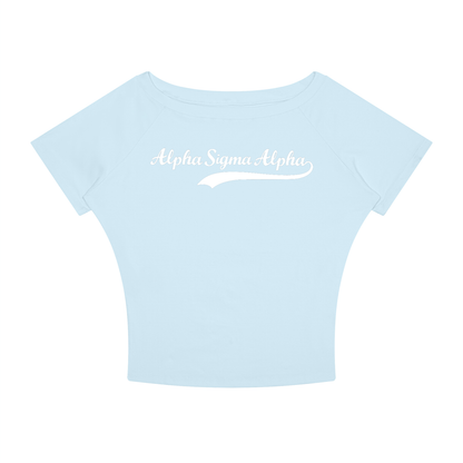Alpha Sigma Alpha Off the Shoulder Tee
