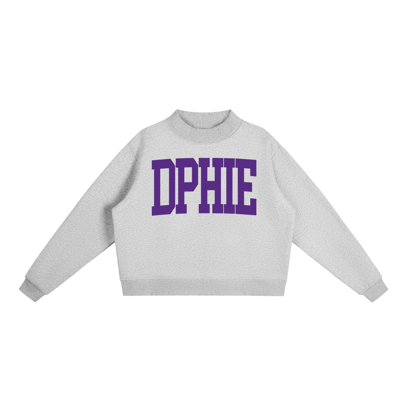 Delta Epsilon Phi Big Mock Neck Sweatshirt - Ivy Society