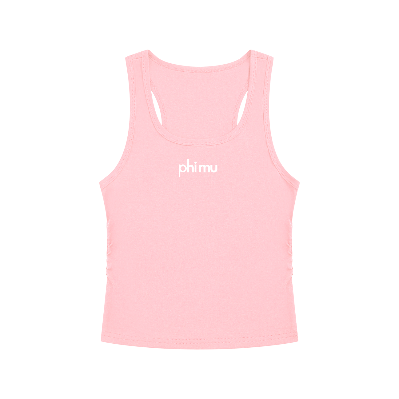 Phi Mu Athletic Ruched Tank Top
