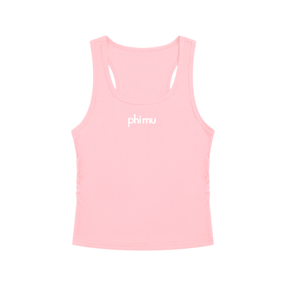 Phi Mu Athletic Ruched Tank Top