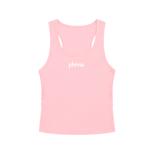 Phi Mu Athletic Ruched Tank Top
