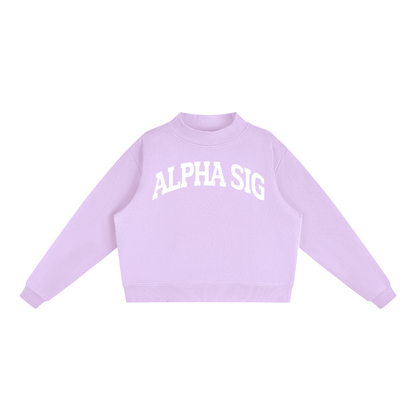 Alpha Sigma Alpha Mock Neck Sweatshirt