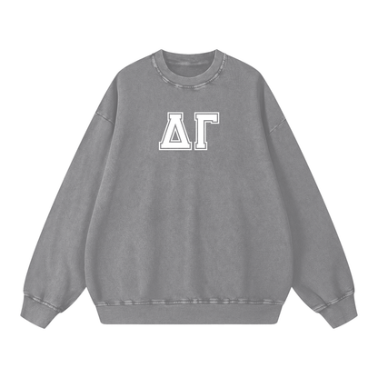Snow Washed Oversized Sweatshirt - Ivy Society