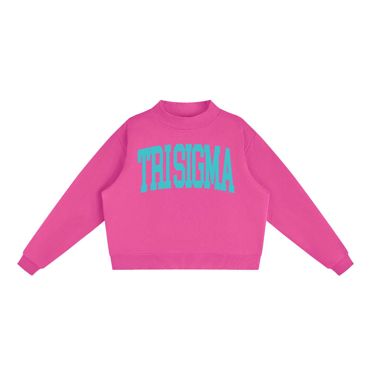 Tri Sigma Big Letters Mock Neck Sweatshirt